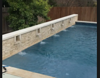 Custom water features Austin waterfall addition